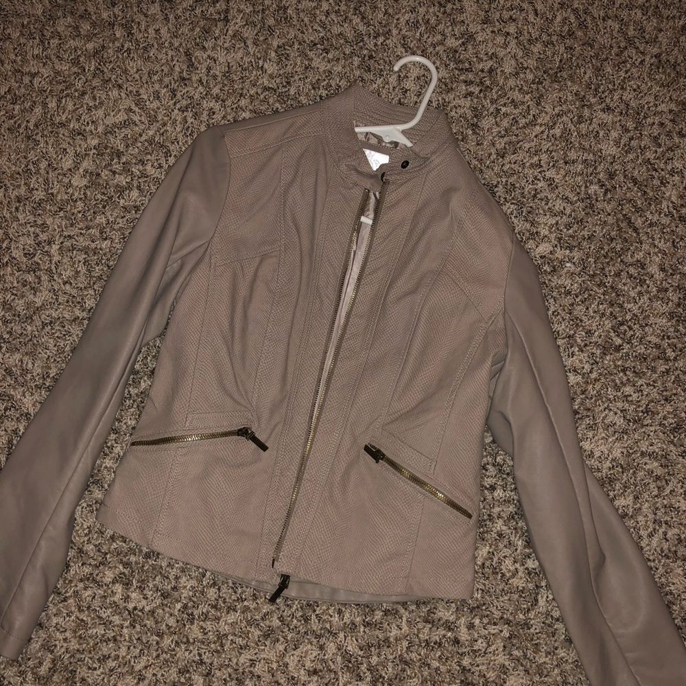 faux leather jacket